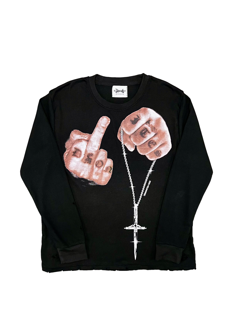 NOT YOUR SAVIOR THERMAL LONG SLEEVE image 0