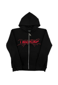 DEMONITES EMBROIDERED BLACK ZIP UP image 0