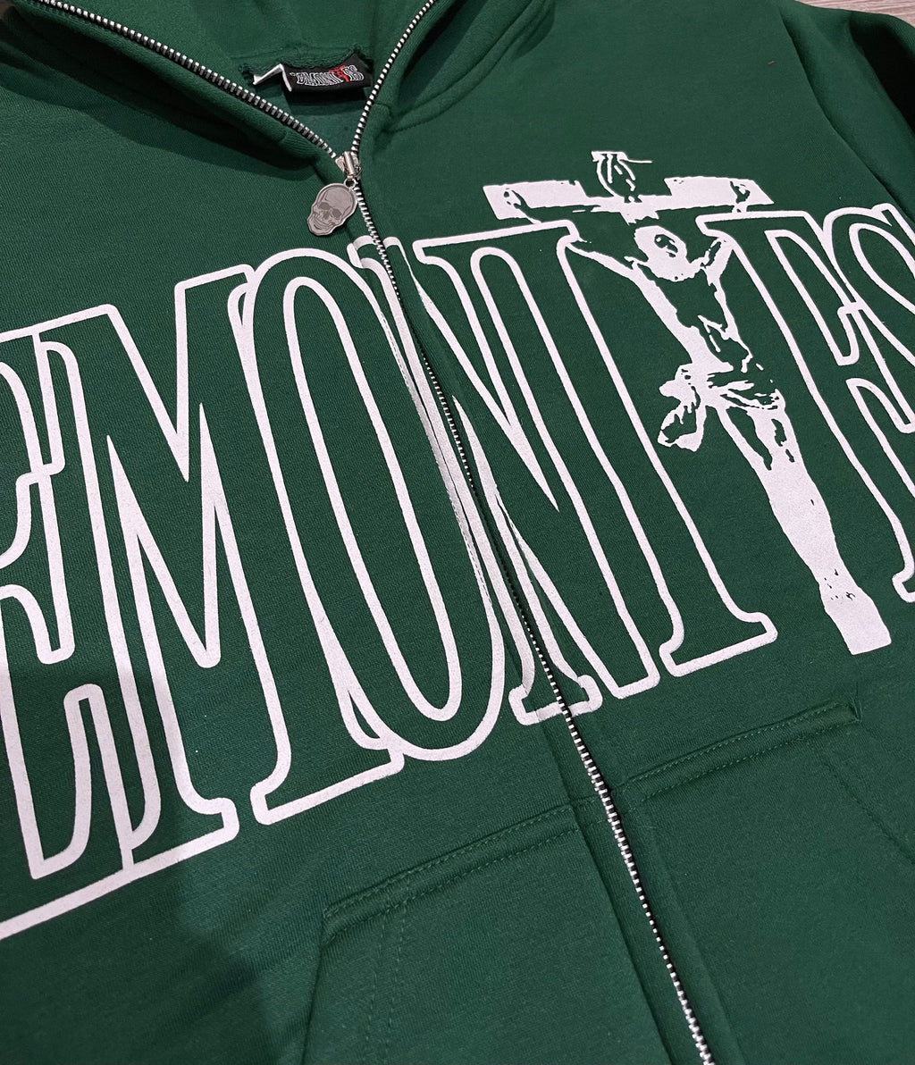 RESURRECTION DAY FOREST GREEN FULL ZIP image 3