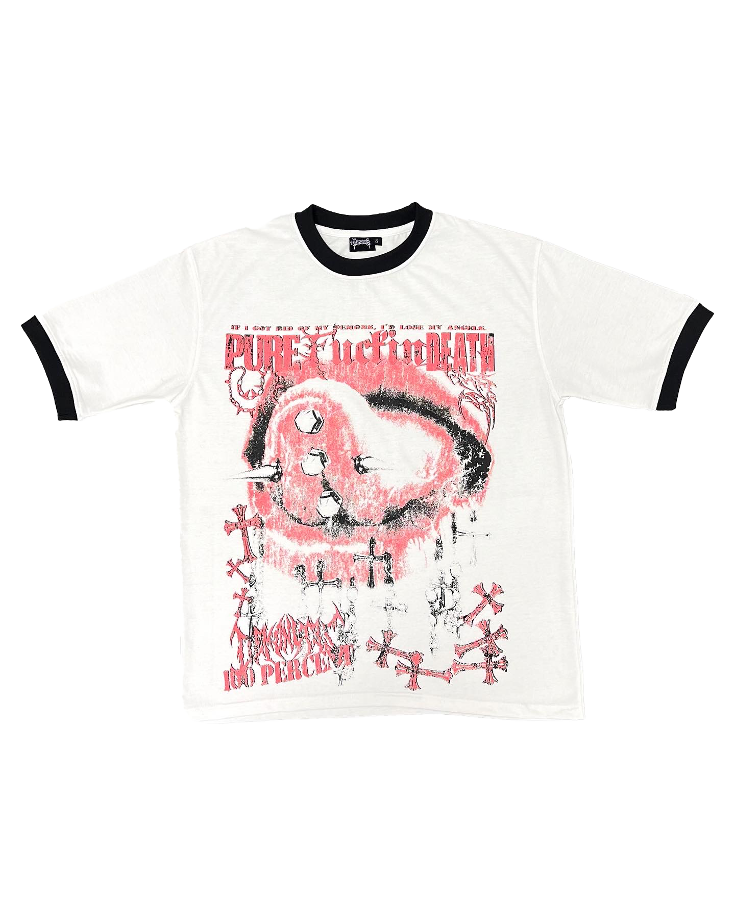 PURE FUCKING DEATH RINGER TEE image 0