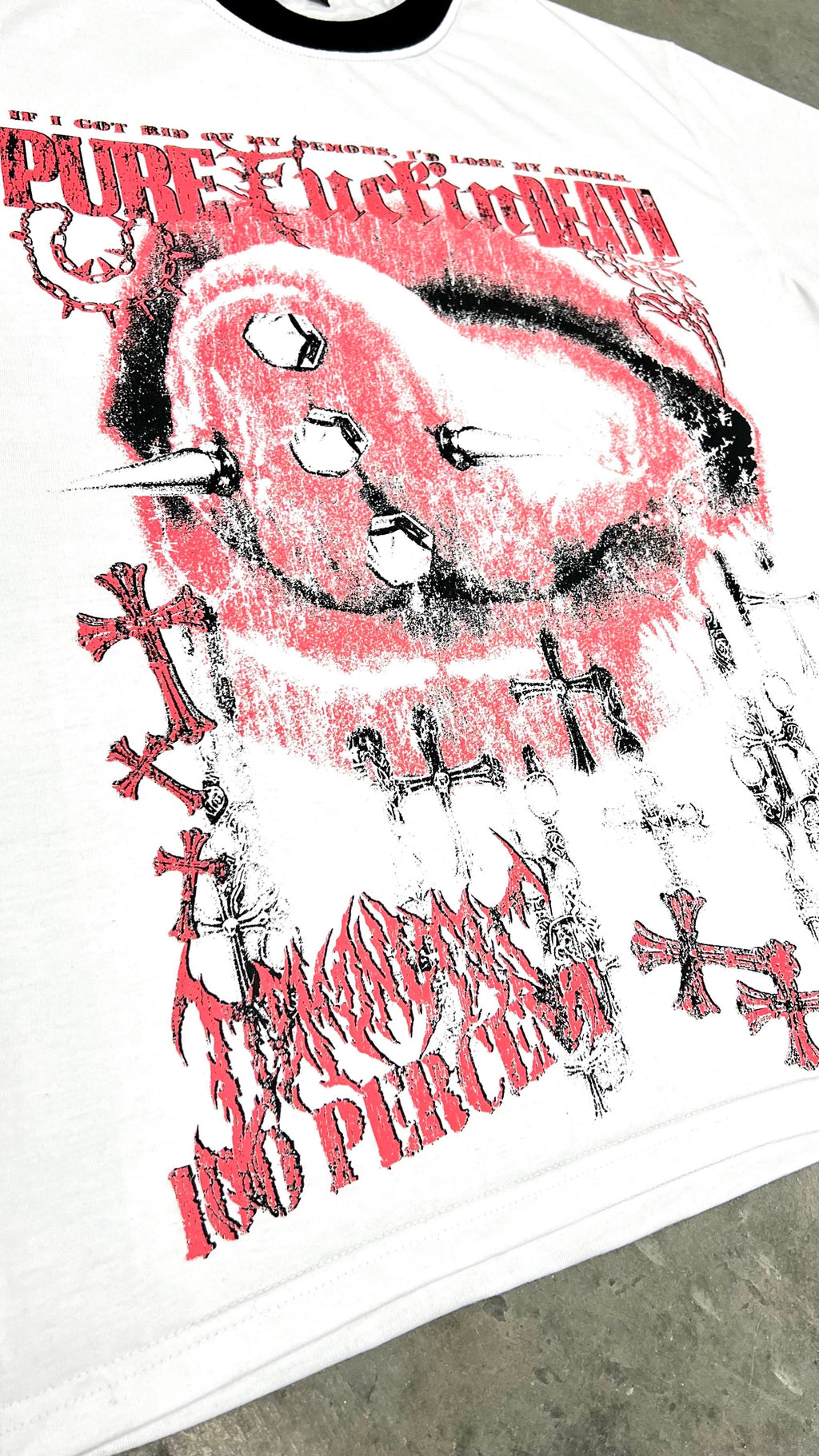 PURE FUCKING DEATH RINGER TEE image 3