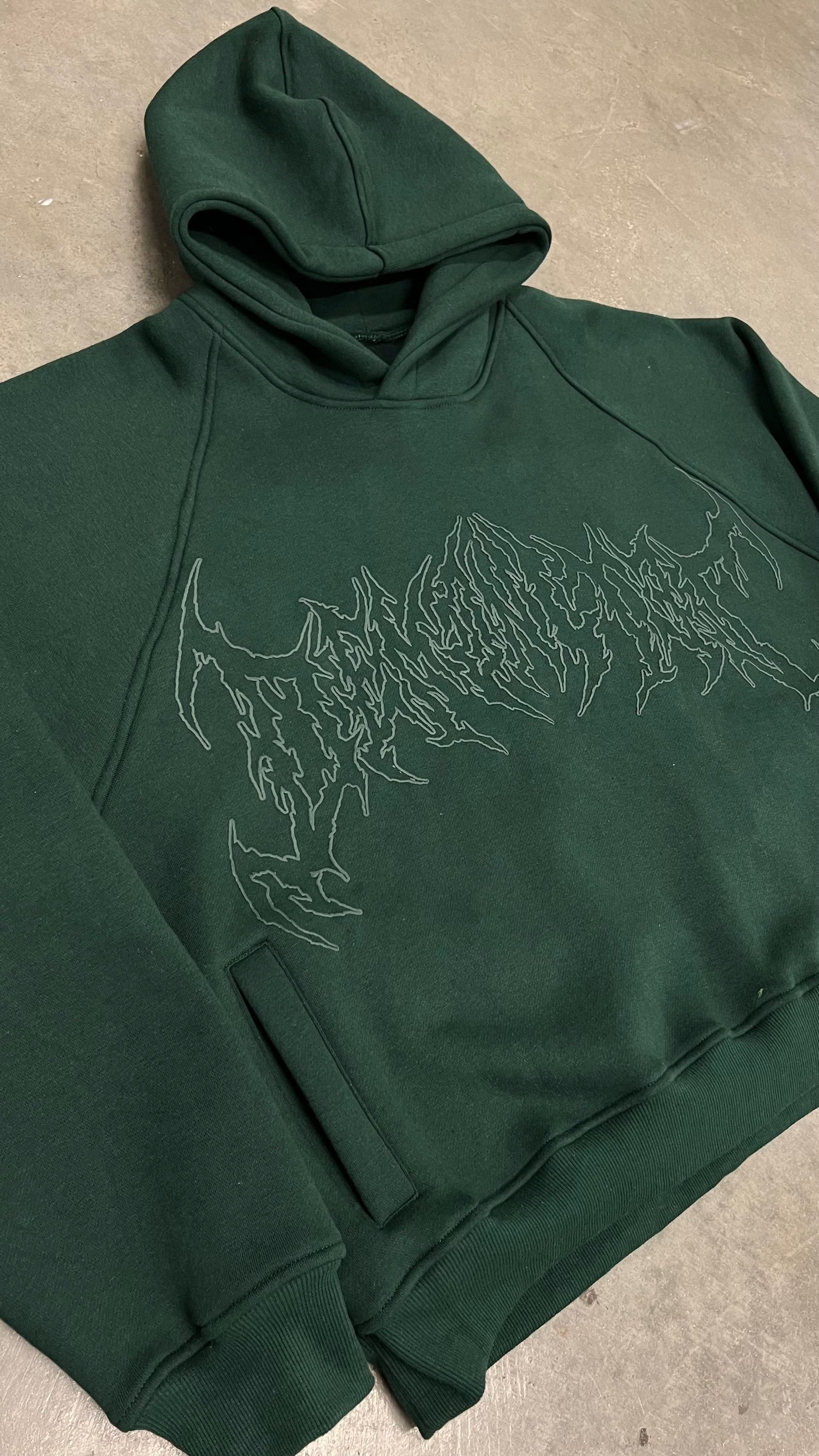 DREADED MINDS FOREST GREEN HOODIE image 3