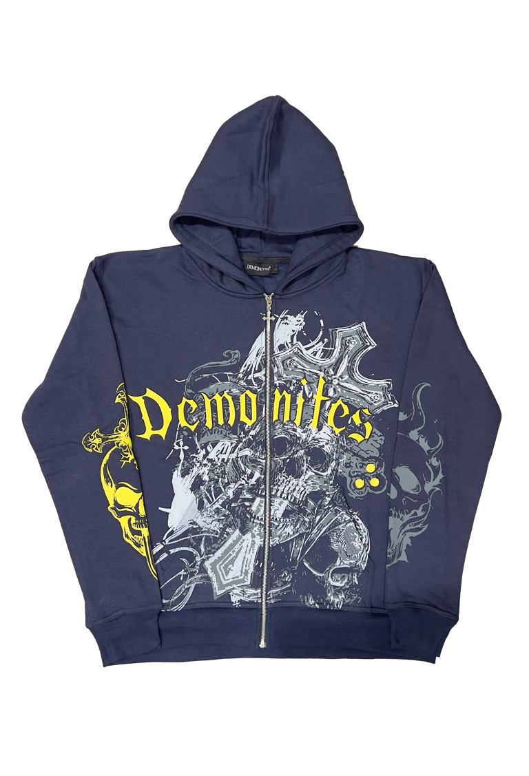 PAIN IS PLEASURE NAVY ZIP UP image 0